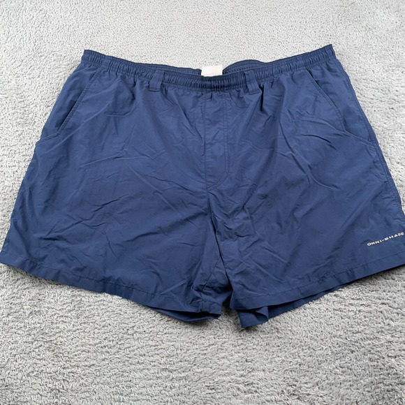 Columbia PFG Shorts Mens 2XL Blue Backcast III Mesh Lined Performance Pocket - Picture 1 of 13